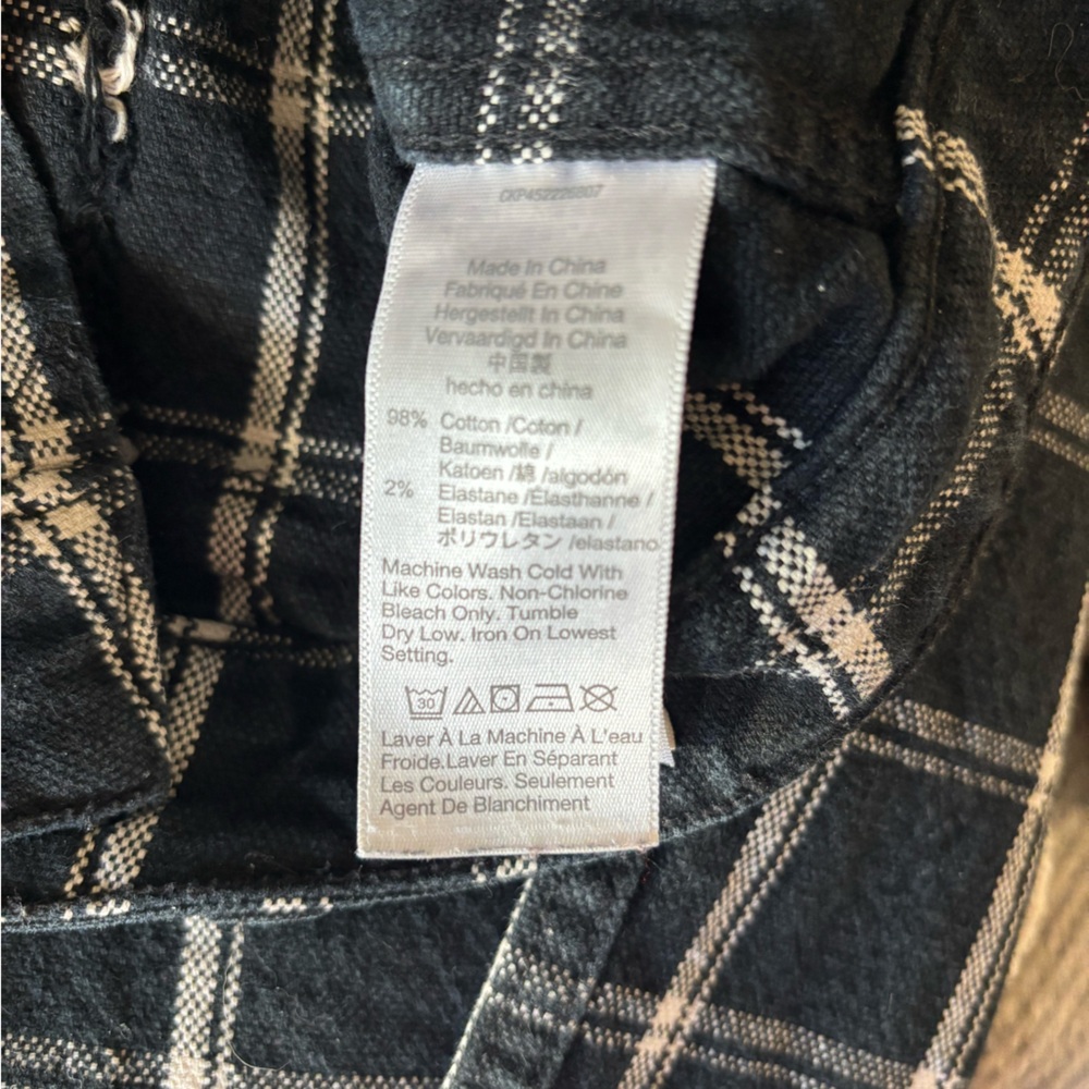 MADEWELL Slim Emmett Wide Leg Pant in Windowpane Check. - Picture 8 of 9
